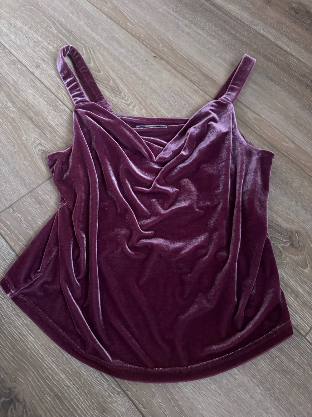 TART Collection Velvet Cowl Neck Cami Top M Mauve Pink Y2K Sleeveless